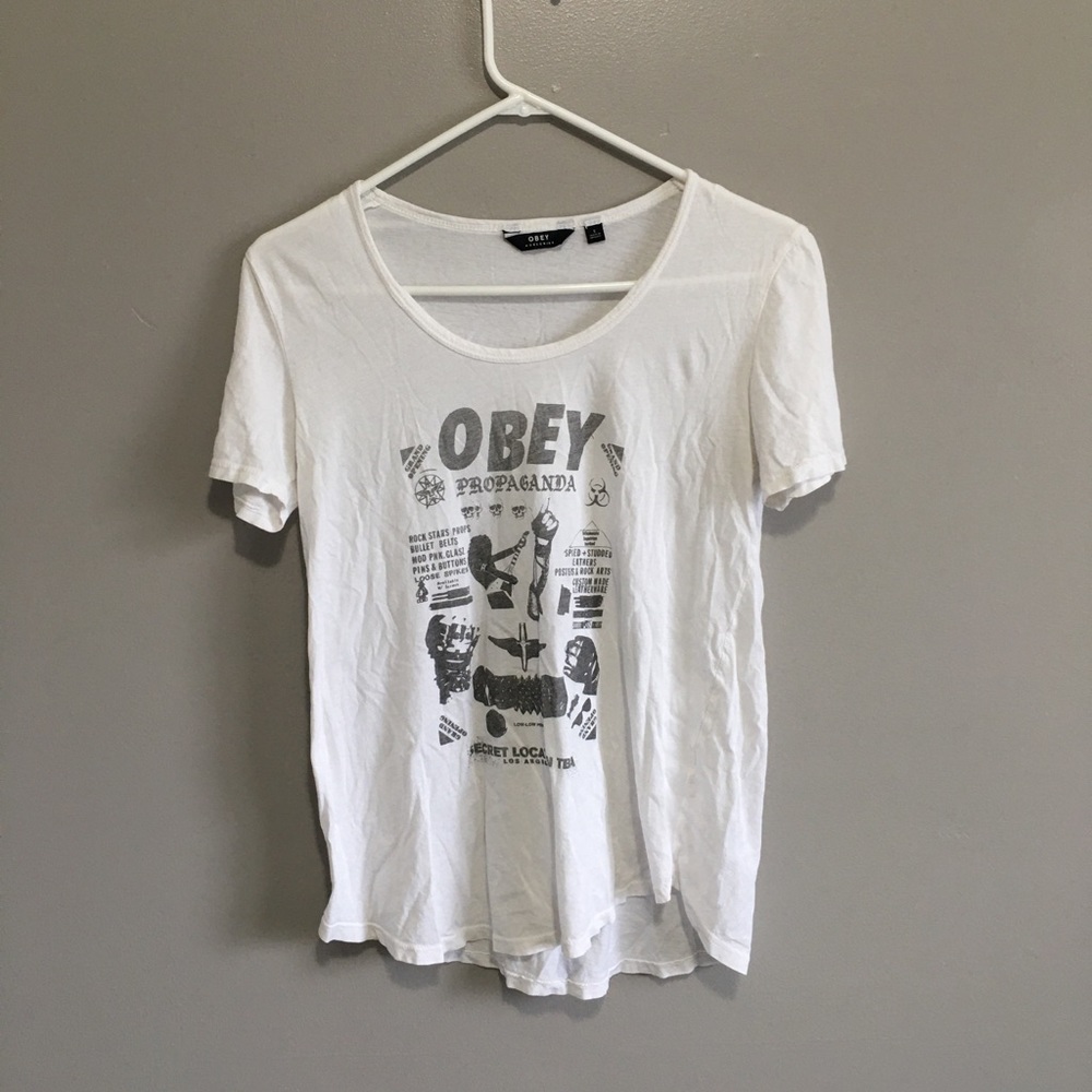 Y2k obey rocker tee